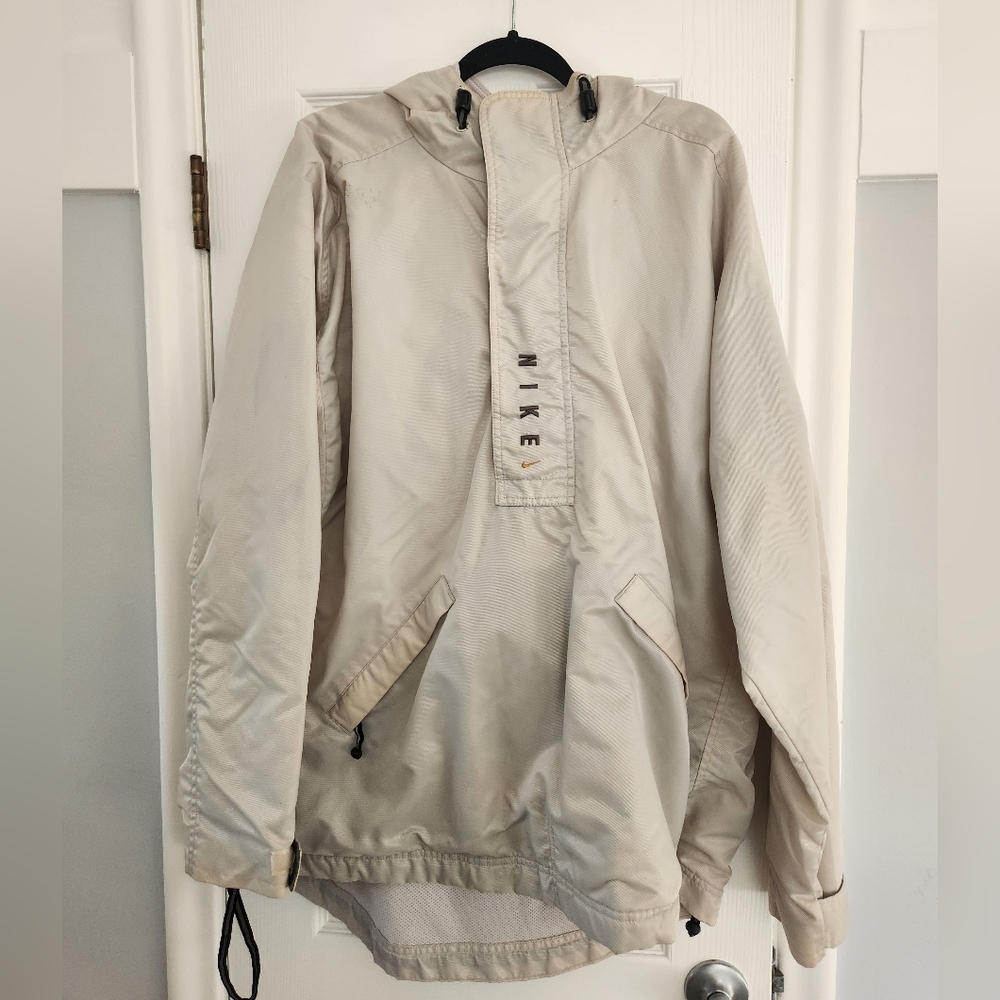 Vintage Nike Half Zip Pullover Cream Jacket
